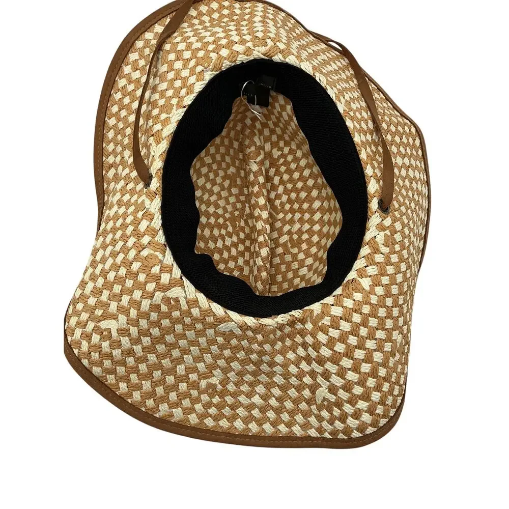 Lele Sadoughi Woven Multicolor Sun Hat